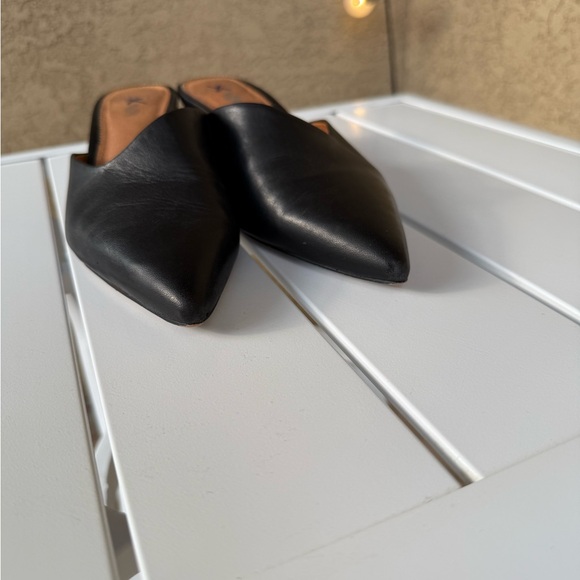 Sarto Elegant Black leather Women's Mules pointy toe size 5.5M - Picture 3 of 14